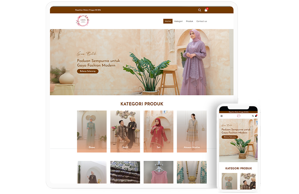 Website e-commerce fashion